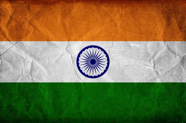 Concept for Indian Independence day and republic day, tricolor indian flag on white background