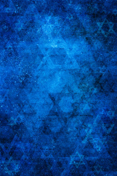 Star Of David grunge texture Blue Star Of David Pattern hasidism photos stock pictures, royalty-free photos & images