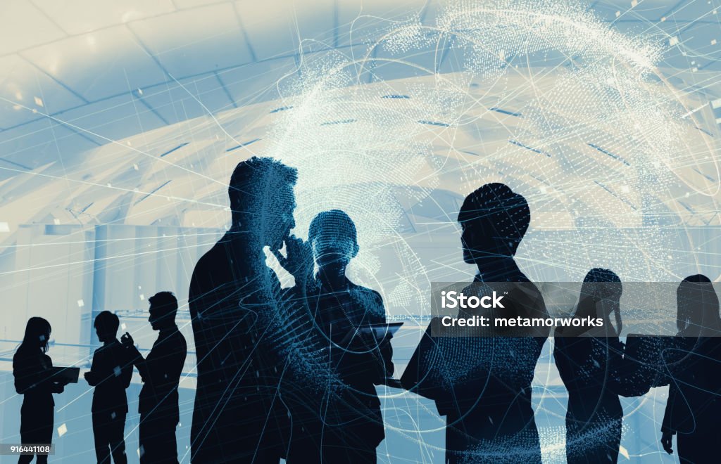 Network of business concept. Financial Advisor Stock Photo