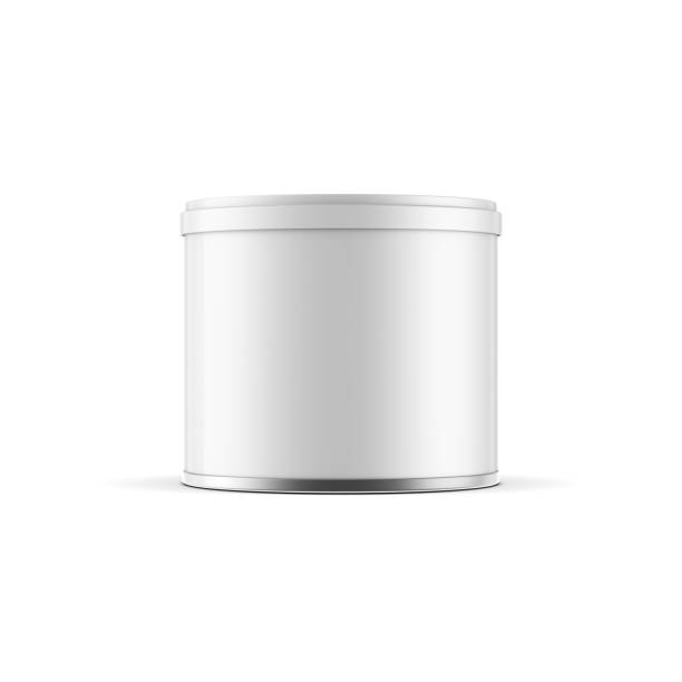 istock Small blank metal Tin can packaging Mockup for peanut or coffee 916448074