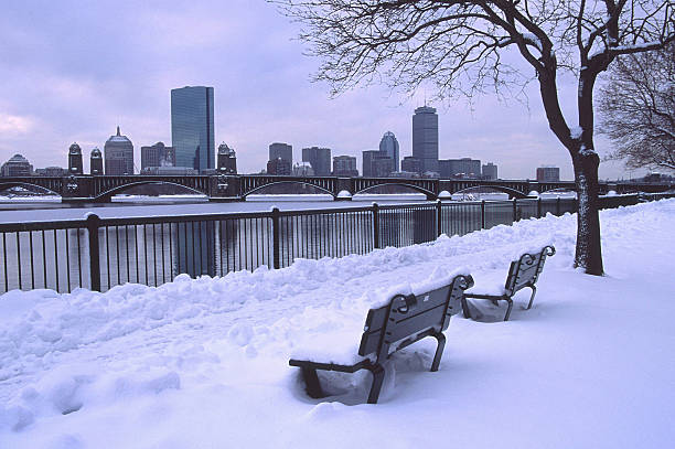 de boston - boston winter snow massachusetts - fotografias e filmes do acervo