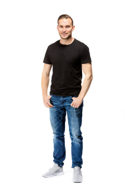 istock Casual man in a relaxed pose. Isolated on white. 916449572