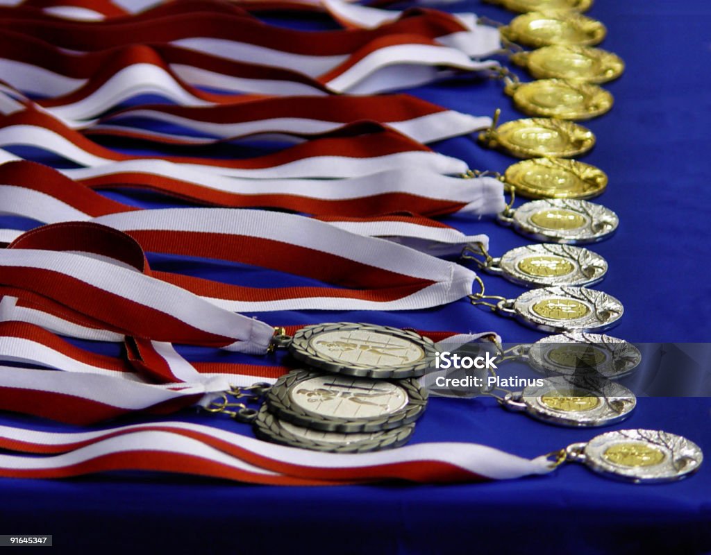 Medalha & Fita - Royalty-free Azul Foto de stock