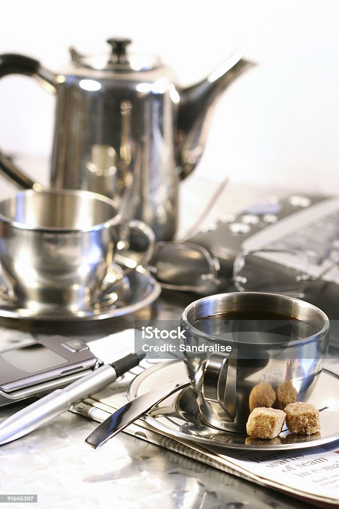 Tasse heißen Kaffee - Lizenzfrei Arbeiten Stock-Foto