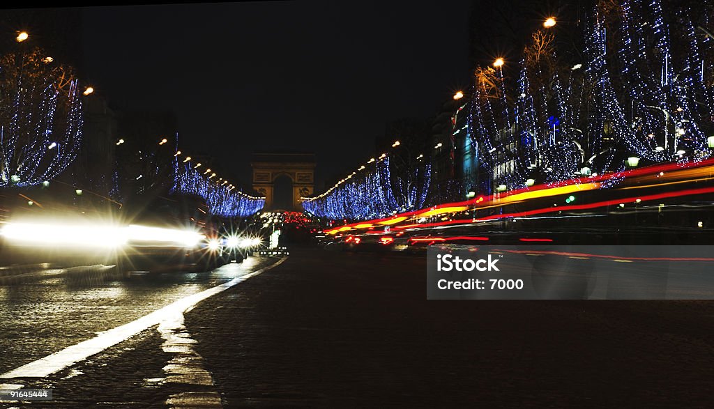 크리스마스 in Paris - 로열티 프리 운전하기 스톡 사진