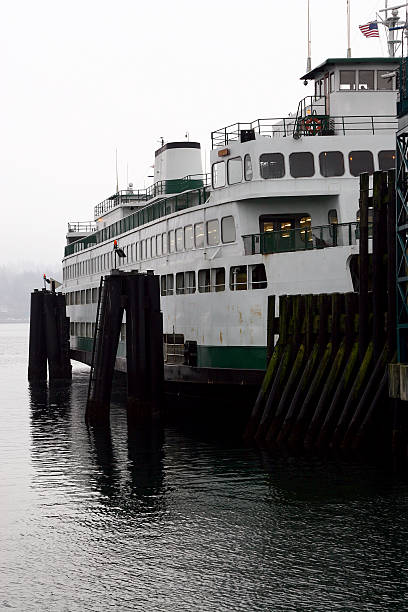 Docked Ferry Boat stock photo