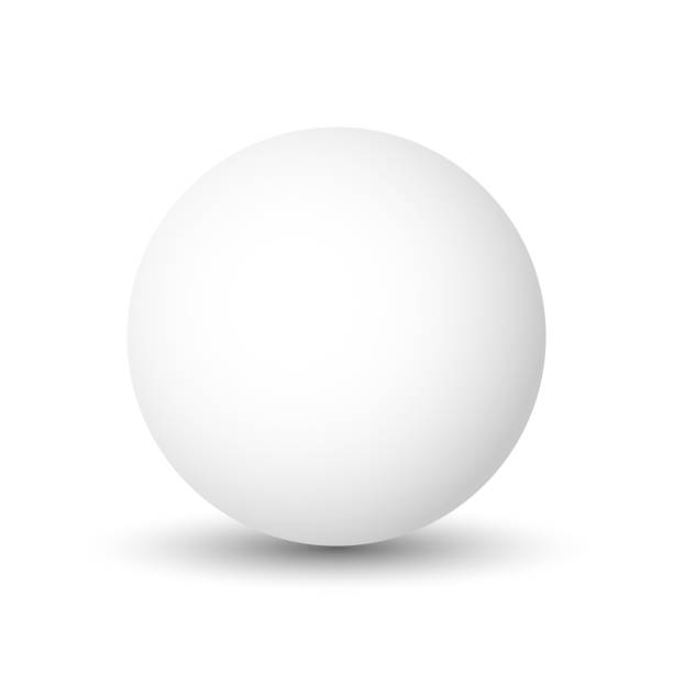 White sphere, ball or orb. 3D vector object with dropped shadow on white background White sphere, ball or orb. 3D vector object with dropped shadow on white background. sports ball stock illustrations