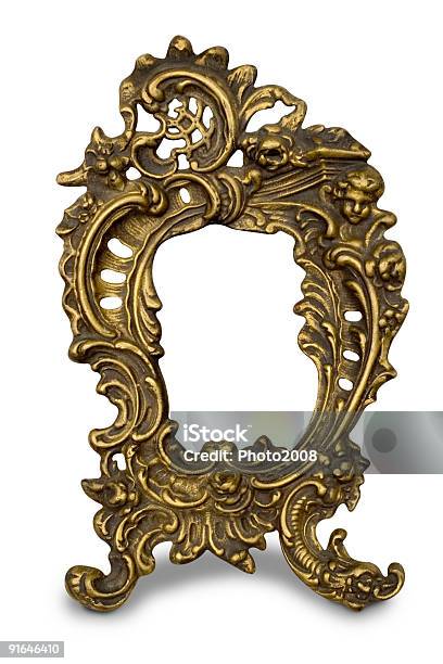 Antique Picture Frame Ornate — стоковые фотографии и другие картинки Антиквариат - Антиквариат, Без людей, Белый фон