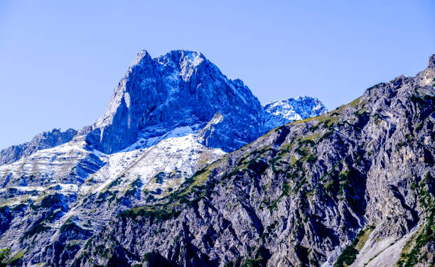 sonnjoch 산 - tirol rock gravel mountain peak 뉴스 사진 이미지