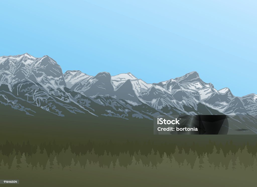 Rocky montagne - Illustrazione stock royalty-free di Montagna