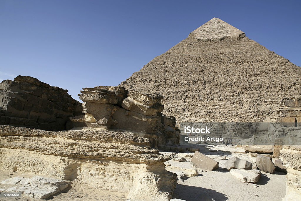 Wielkie Piramidy w Gizie. - Zbiór zdjęć royalty-free (Afryka)