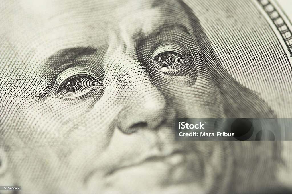 Benjamin Franklin  American One Hundred Dollar Bill Stock Photo