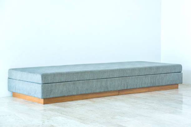 istock fabric sofa in room interior parquet Marble tile floor. 916467562