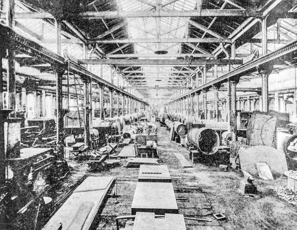 istock Train Boiler workshop, manufacturing steam trains 916468488