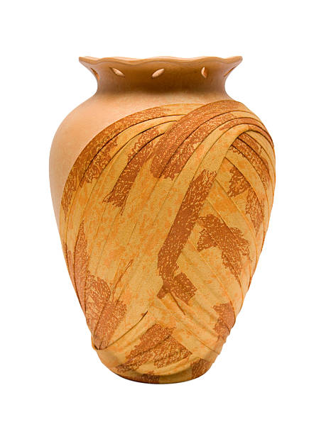 wazon z tło wzór - white pottery textured circle zdjęcia i obrazy z banku zdjęć