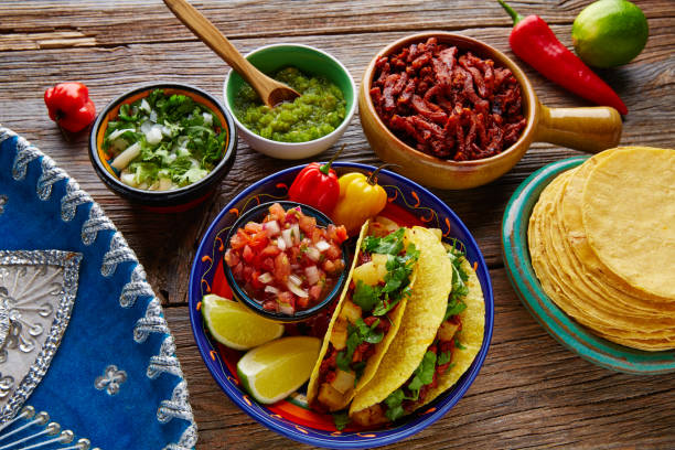 istock Tacos al pastor Mexican with coriander pineapple 916475638