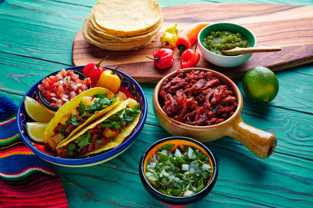 istock Tacos al pastor Mexican with coriander pineapple 916475718