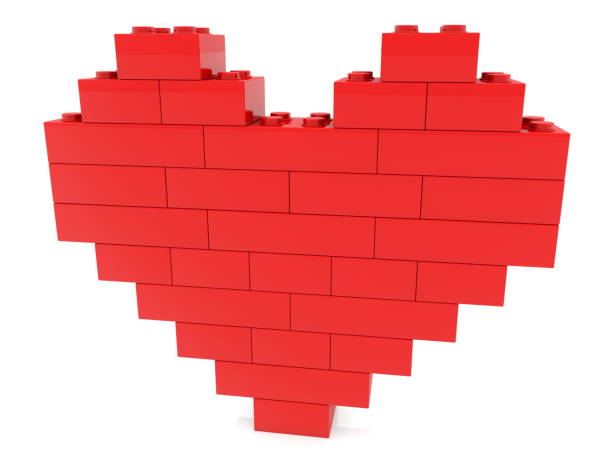 istock Wall of red heart on white.3d illustration 916478256