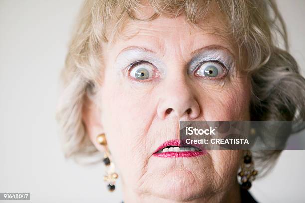 Horrified Senior Woman Stock Photo - Download Image Now - Mother-In-Law, Grandmother, Shock