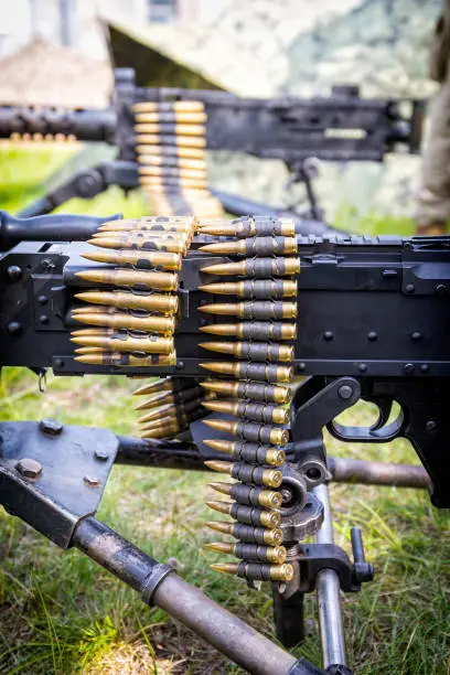 Photo of M240 machine gun with bullets