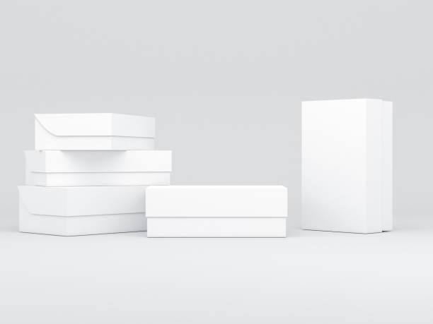 istock White shoe boxes packaging Mockup, for your design and branding 916481480