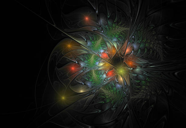 istock Delicate Flower Dream in soft colors an abstract floral composition based on a flame fractal. 916485268