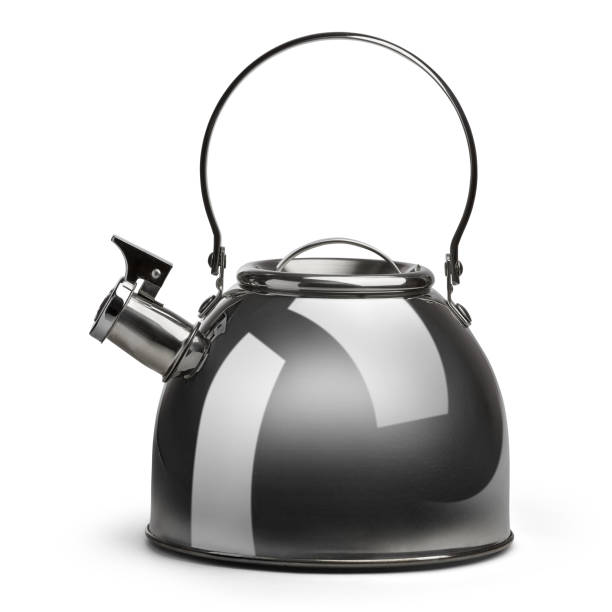istock Whistling kettle with clipping path. 916485858