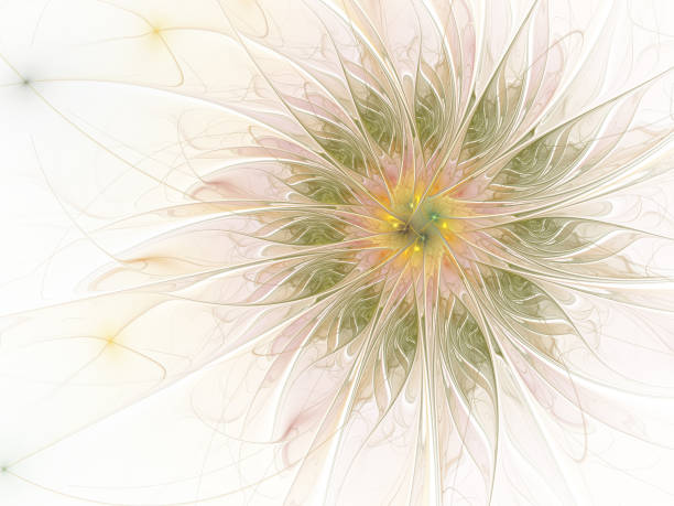 istock Beautiful fractal flower 916486336