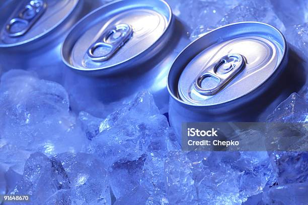 Can Of Beer In Ice Stock Photo - Download Image Now - Alcohol - Drink, Aluminum, Backgrounds