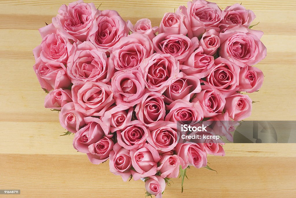 Rose In Love Shape  Affectionate Stock Photo