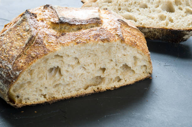 Cut Arisan Sourdough Bread stock photo