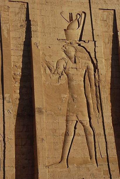 istock God Horus Carvings at Front Wall of Edfu Temple Egypt 91649272