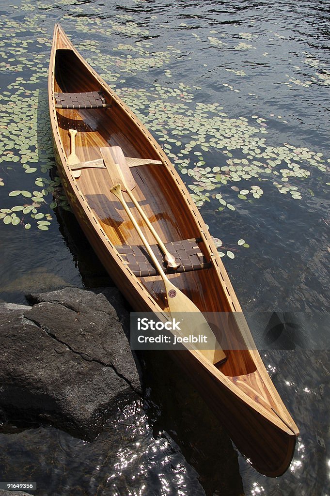 Produzida à mão cedar tira Canoa - Royalty-free Ao Ar Livre Foto de stock