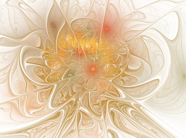 istock Beautiful fractal floral art 916494506