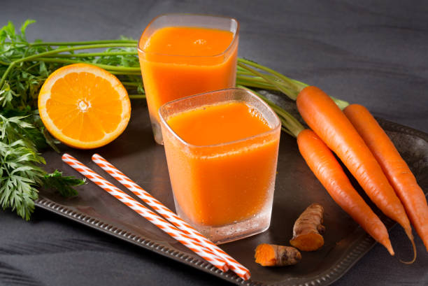 istock Fresh Organic Carrot-Orange Juice 916497498