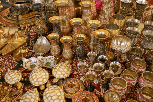 istock Traditional crafted vases of India 916516306