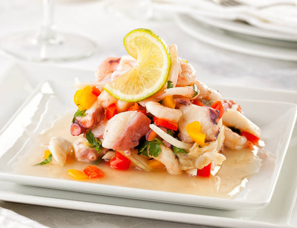 Ceviche Authentic Peruvian seafood ceviche seviche photos stock pictures, royalty-free photos & images