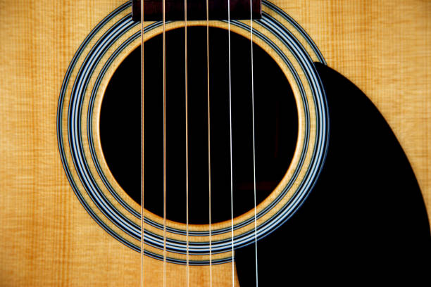istock Acoustic Guitar Sound Hole Close Up View 916529978