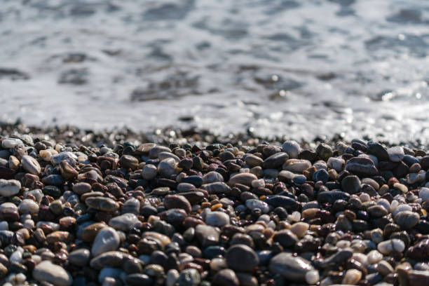 Colourful beach rocks. Shallow depth of field. Shot with a Canon 5D Mark IV.