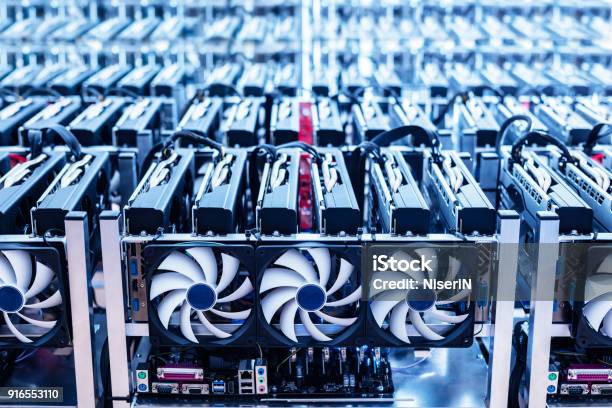 Bitcoin Mining Farm It Hardware Stock Photo - Download Image Now - Cryptocurrency Mining, Cryptocurrency, Mining - Natural Resources