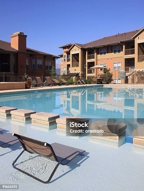 Luxury Apartment Pool Stock Photo - Download Image Now - Swimming Pool, Apartment, Blue