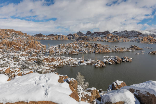 istock Watson Lake Winter Landscape 916556570