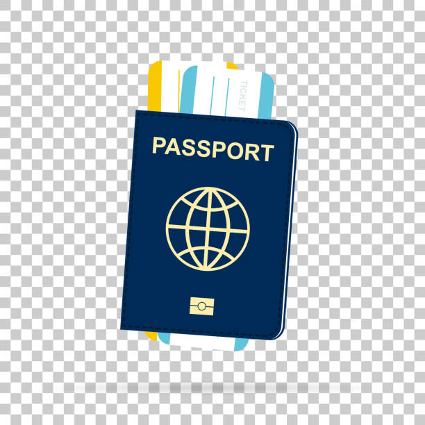 ilustrações, clipart, desenhos animados e ícones de itens ð ðµñ  ð ° ñ  ñ  - passaporte