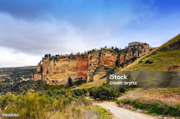 View At The Landscape And The Parador National In Rondaandalusiaspain Stock Photo - Download Image Now