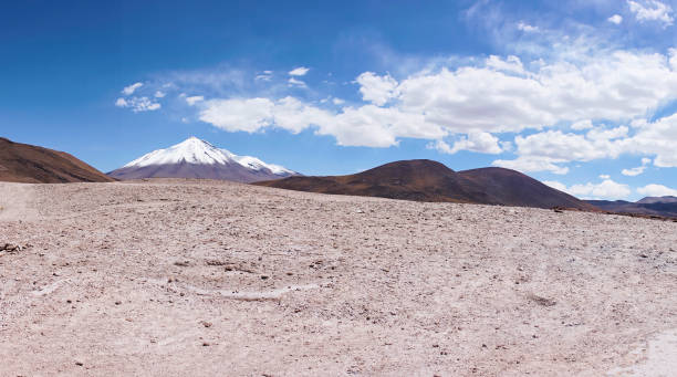 istock Chilean Andes with Snow Capped Peak and Arid Landscape 916587176