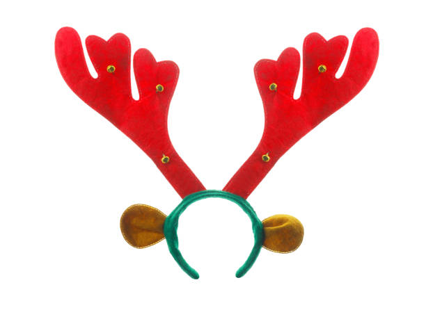 Xmas or christmas reindeer headband isolated Xmas or christmas reindeer headband isolated antler photos stock pictures, royalty-free photos & images