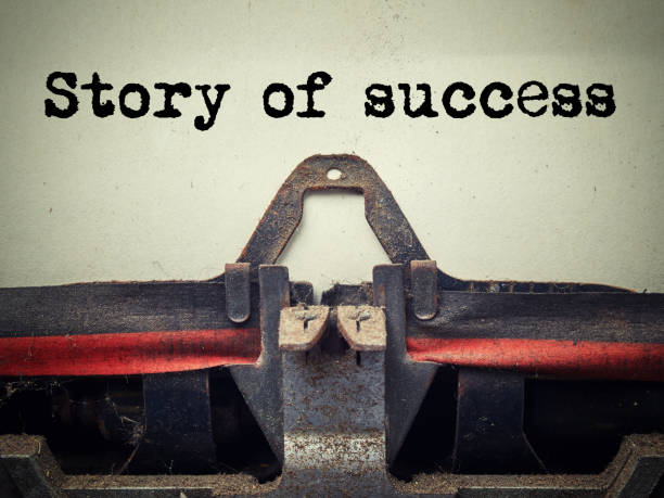 istock Story success vintage typewriter close up 916591220