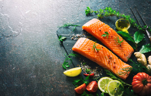 istock Fresh salmon fillet steaks 916591454