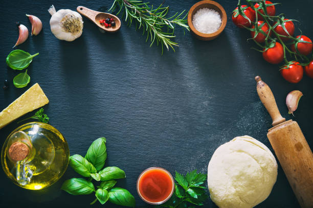 istock Top view of ingredients for cooking pizza or pasta 916595616