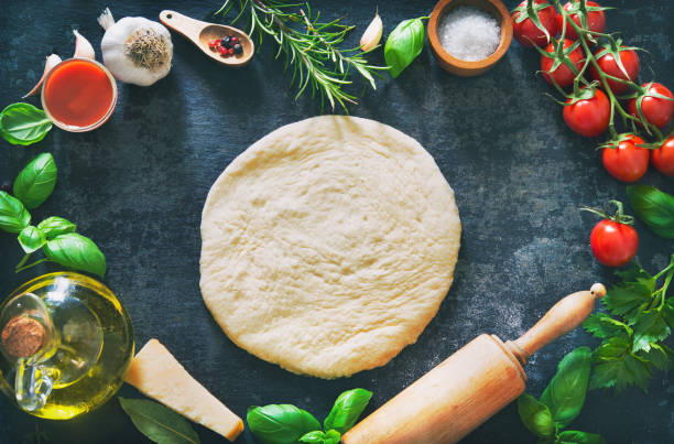 istock Top view of ingredients for cooking pizza or pasta 916595624